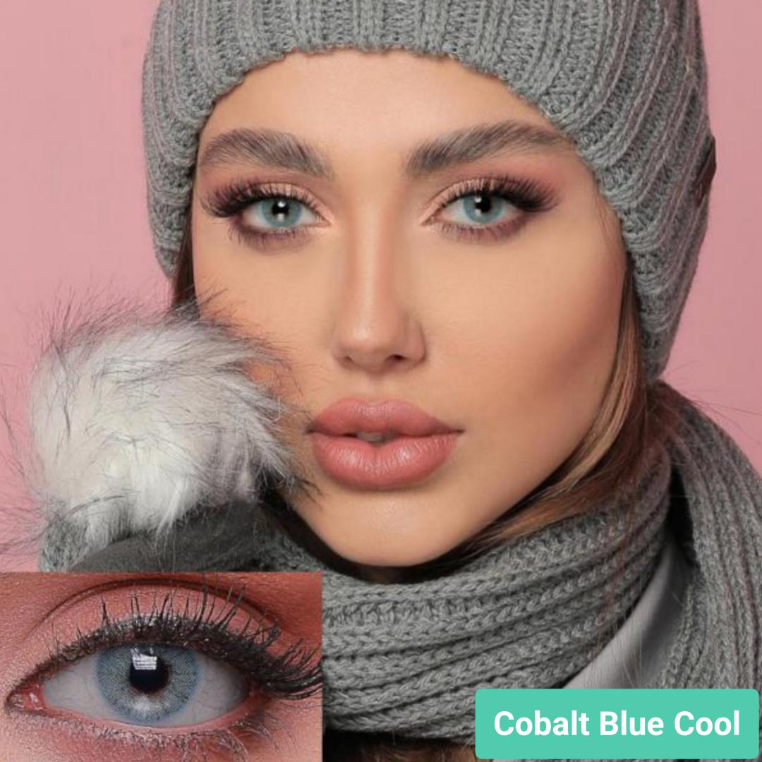 فروش لنز Cobalt Blue Cool (آبی اقیانوسی بدون دور)  برند جمستون لاکچری  بهمراه قیمت امروز لنز رنگی و قیمت امروز لنز طبی
