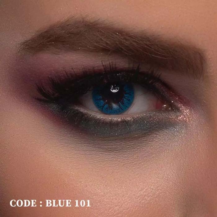 فروش Blue 101 (آبی بدون دور)  بهمراه قیمت امروز لنز طبی و قیمت امروز لنز رنگی