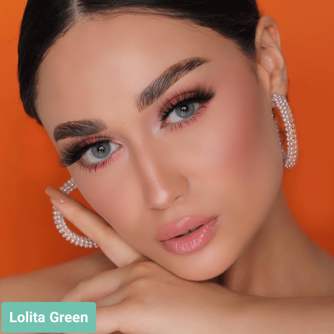  فروش لنز Lolita Green (سبز عسلی بدون دور)  برند هیپنوس بهمراه قیمت امروز لنز رنگی  و قیمت امروز لنز طبی