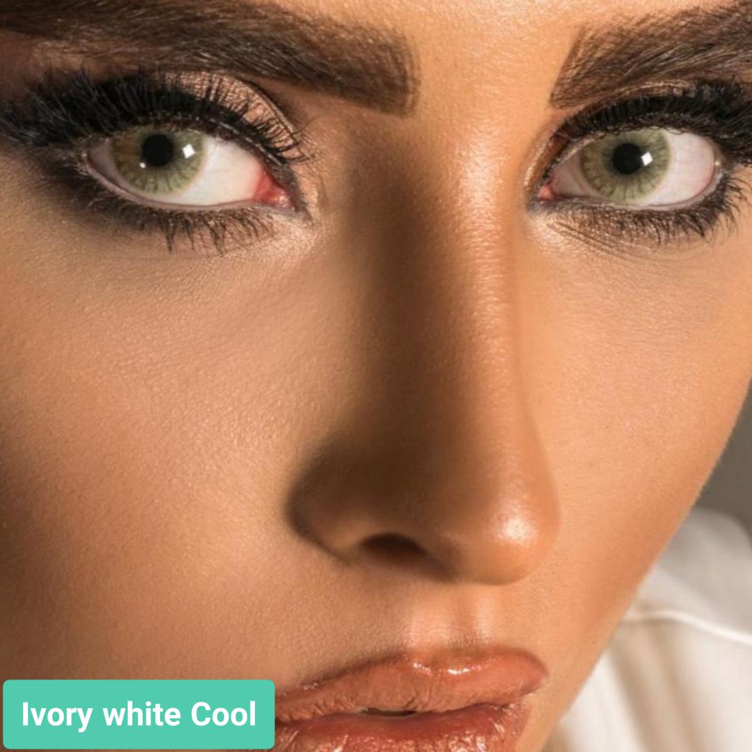 خرید Ivory White Cool (سبز عسلی ته مایه طوسی بدون دور)