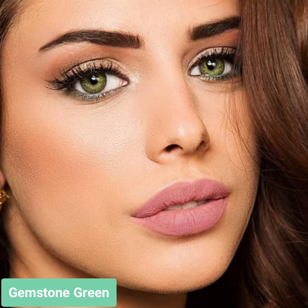 فروش لنز Gemstone Green (سبز جمستون)  برند فرشلوک بهمراه قیمت امروز لنز رنگی و قیمت امروز لنز طبی