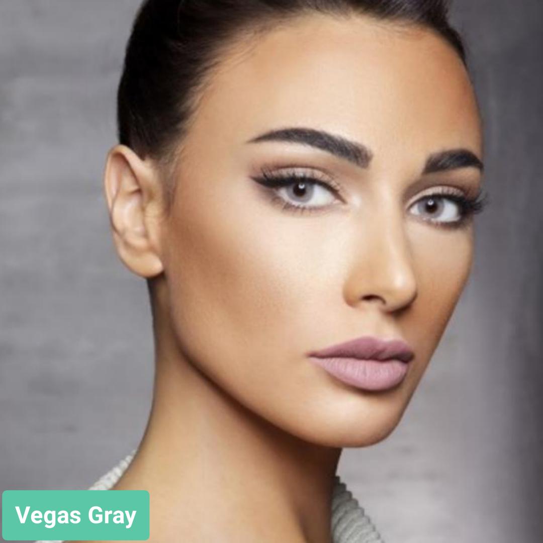  فروش لنز Vegas Gray (طوسی بدون دور) برند آنستازیا بهمراه قیمت امروز لنز رنگی  و قیمت امروز لنز طبی