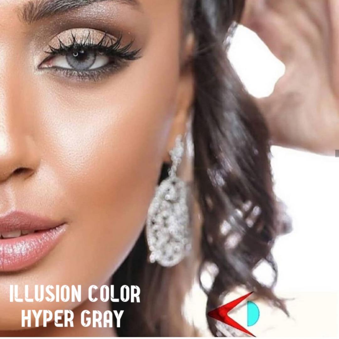  فروش لنز Hyper Gray (طوسی دوردار)   برند ایلوژن بهمراه قیمت امروز لنز رنگی  و قیمت امروز لنز طبی 