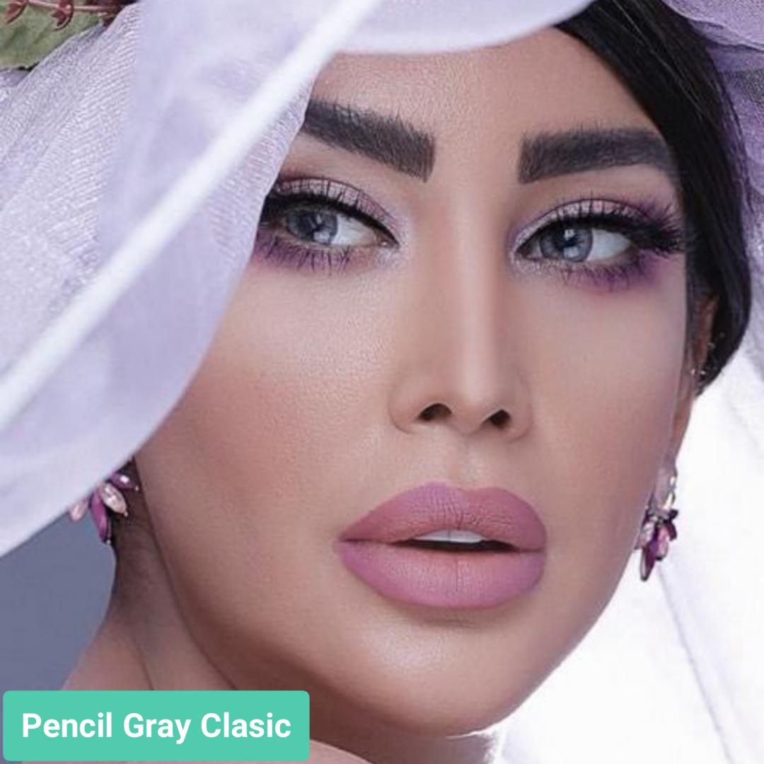 فروش لنز Pencil Gray Classic (طوسی دوردار)  برند جمستون لاکچری  بهمراه قیمت امروز لنز رنگی و قیمت امروز لنز طبی