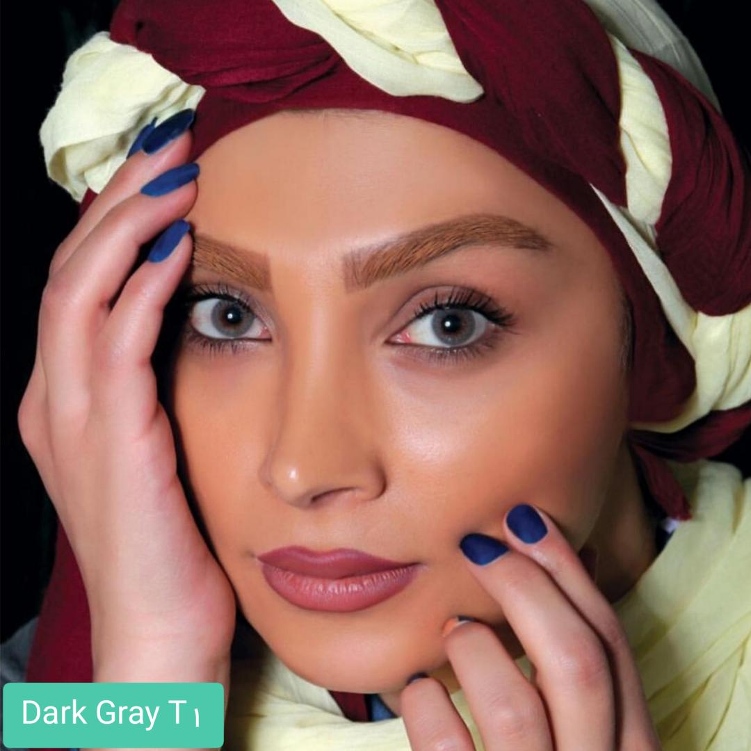 فروش لنز Dark Gray T1(طوسی بدون دور) برند الگانس بهمراه قیمت امروز لنز رنگی و قیمت امروز لنز طبی