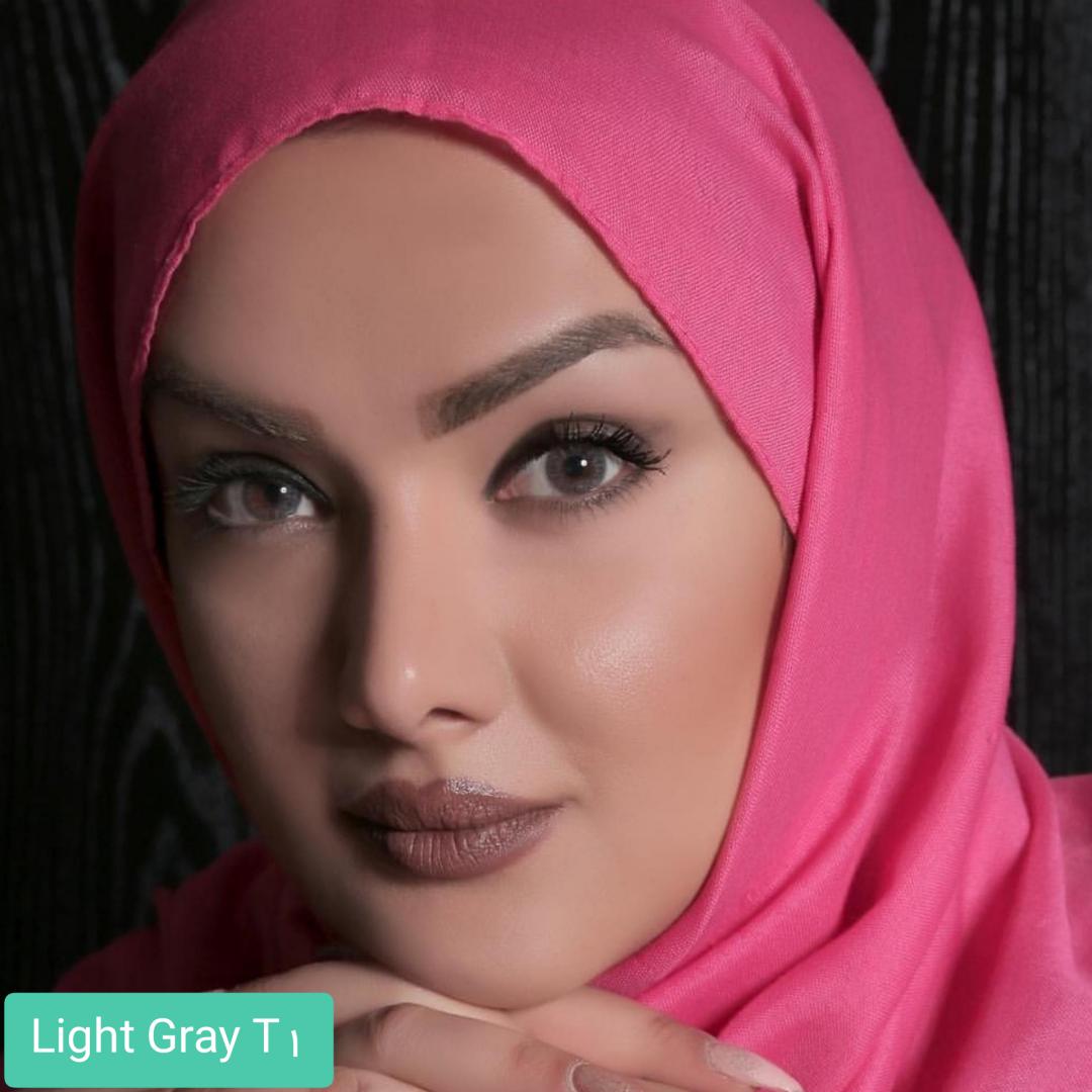 فروش لنز  Light Gray T1(طوسی بدون دور) برند الگانس بهمراه قیمت امروز لنز رنگی و قیمت امروز لنز طبی